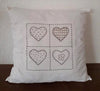 Coussin broderie marron