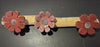 Fleurs raku brique